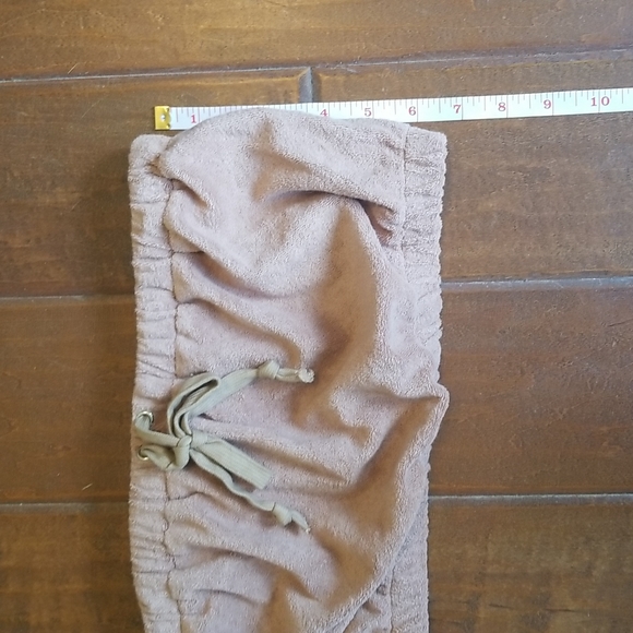 Terry Cloth High Waisted Shorts And Tube Top - Picture 4 of 7